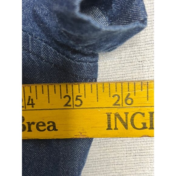 Denim 24/7 Women Plus Size 22W Blue Denim Casual Dress Waist Tie Cotton Comfy - Picture 16 of 16